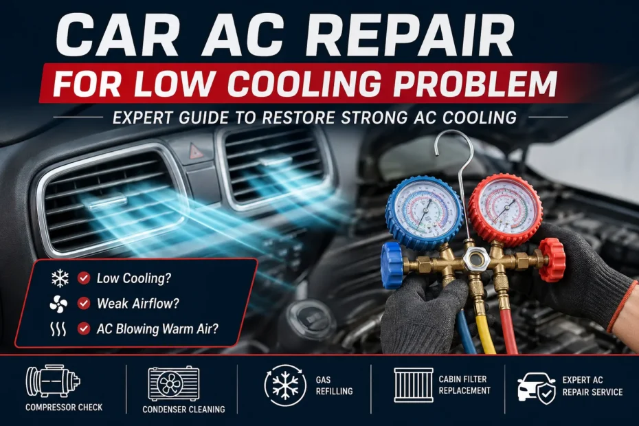 Car AC Repair for Low Cooling Problem – Expert Guide to Restore Strong AC Cooling 1 Car AC Repair for Low Cooling Problem