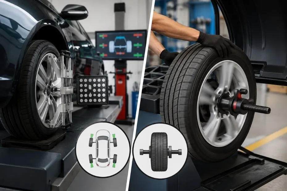 Wheel Alignment vs Wheel Service Balancing: What's the Difference? 1 Wheel Alignment vs Wheel Service Balancing